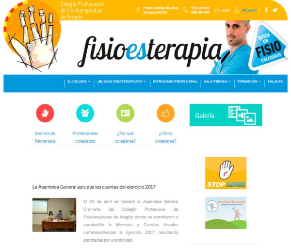 Colegio oficial de fisioterapeutas de Aragón
